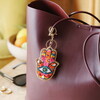 Beaded Rainbow Hamza Hand Keyring and Bag Charm