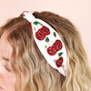 Beaded White Cherry Headband