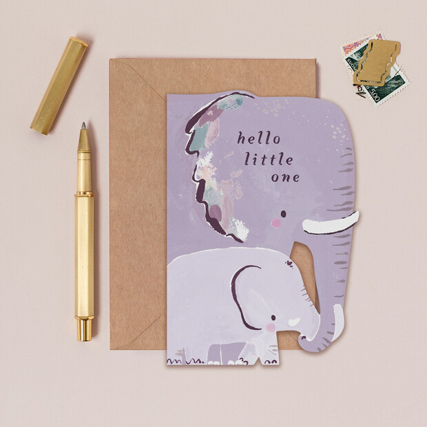 Sister Paper Co. Elephant New Baby Card