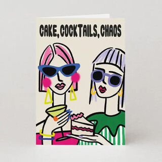 Studio Boketto Cake, Cocktails, Chaos Birthday Card