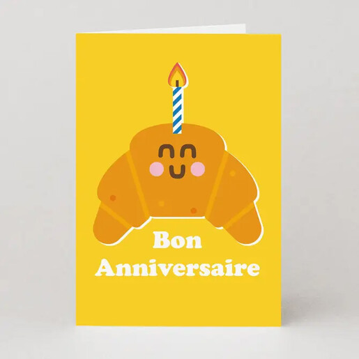 yellow greetings card from Studio Boketto
