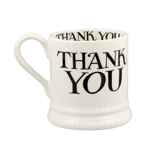 Emma Bridgewater Black Thank You 1/2 Pint Mug