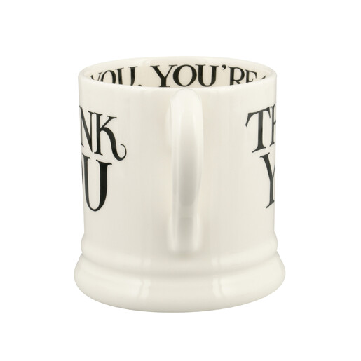 Emma Bridgewater Black Thank You 1/2 Pint Mug