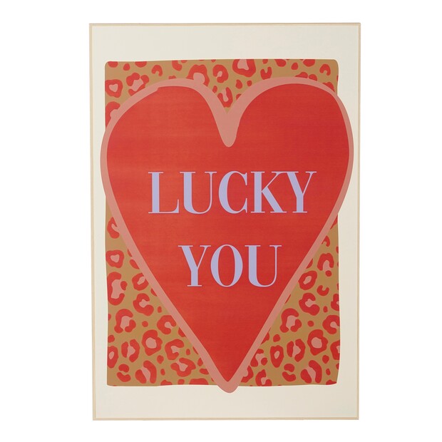 Edelman Heart Lucky You Framed Print