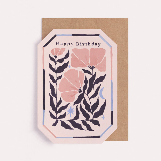 Sister Paper Co. Leafy Floral Birthday Card