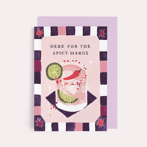 pink and purple birthday card