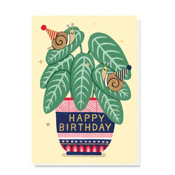 Stormy Knight House Plant Birthday Card
