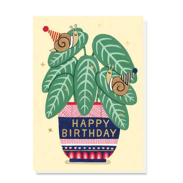 Stormy Knight House Plant Birthday Card