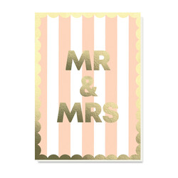 Stormy Knight Mr & Mrs Gold Wedding Card