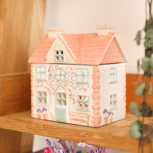 pale pink cottage tealight burner