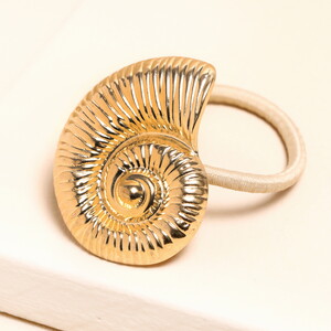 Gold Shell Hair Tie
