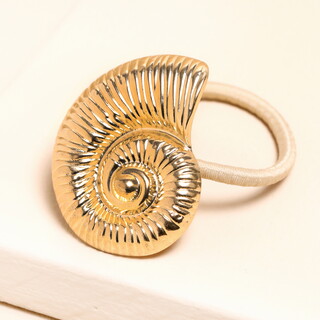 Shell Hair Tie in Gold