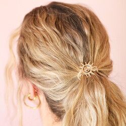 Gold Sun Swirl Hair Tie