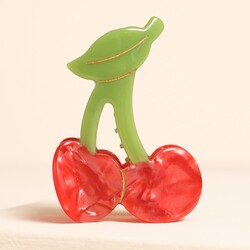 Large Red Cherry Hair Clip
