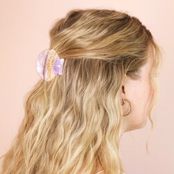 Large Lilac Shell Hair Clip