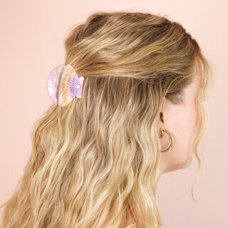 Large Lilac Shell Hair Clip