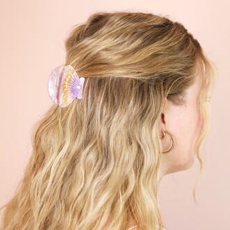 Large Lilac Shell Hair Clip