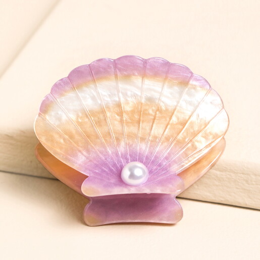 resin shell hair clip in lilac