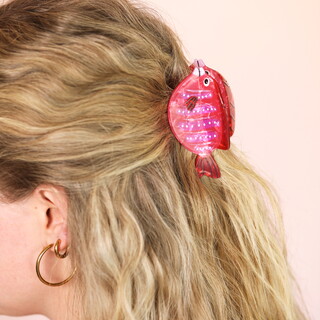 Large Pink Fish Hair Clip