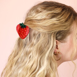 Large Red Strawberry Hair Clip