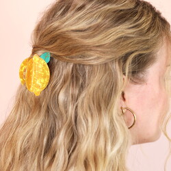 Large Yellow Lemon Hair Clip