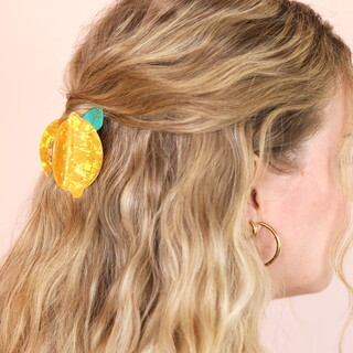 Large Yellow Lemon Hair Clip