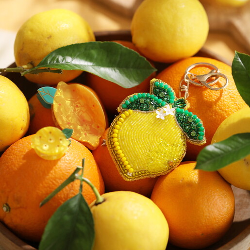 Large Yellow Lemon Hair Clip