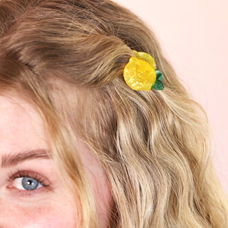 Mini Yellow Lemon Hair Clip