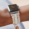 Pink Beaded Apple Watch Strap