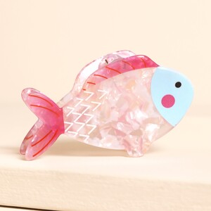 Large Pink Fish Hair Clip