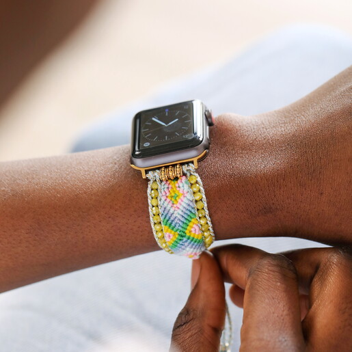 Rainbow Beaded Apple Watch Strap