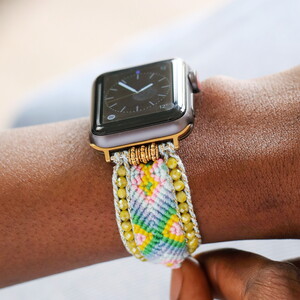 Rainbow Beaded Apple Watch Strap