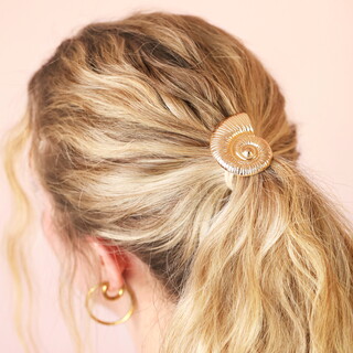 Shell Hair Tie in Gold