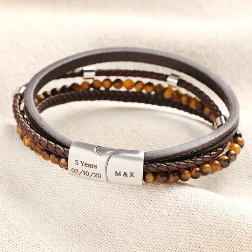 personalised clasp with blackend engraving