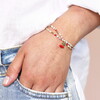 Stainless Steel Multicolour Beaded Double Layer Cherry Charm Bracelet on model