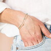 Semi Precious Green Beaded Double Layer Bracelet in Gold