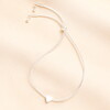 Stainless Steel Heart Adjustable Bracelet in Silver