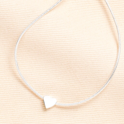 Stainless Steel Heart Adjustable Bracelet in Silver
