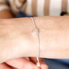 Stainless Steel Heart Adjustable Bracelet in Silver