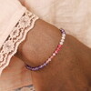 Stainless Steel Multi Semi Precious Stone Beaded Bracelet
