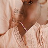 pink daisy beaded bracelet