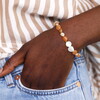 Stainless Steel Semi Precious Neutral Beaded Bracelet in 