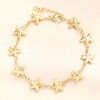 starfish chain bracelet in gold