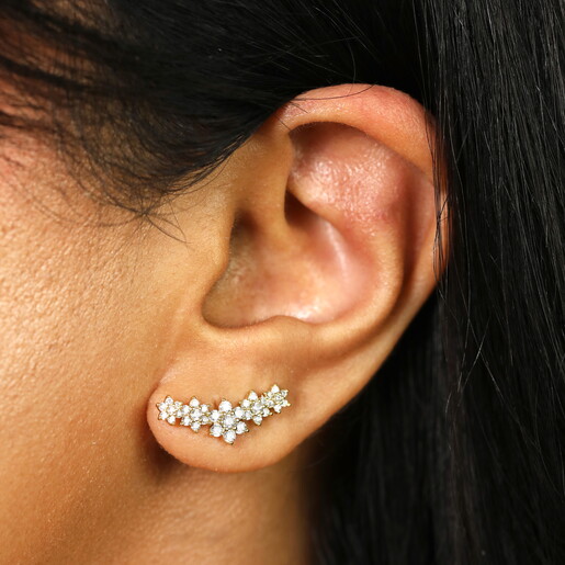 Crystal Star Ear Climber