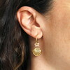 Stainless Steel Shell Charm Hoop Earrings in Gold