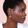 Stainless Steel Starfish Drop Earrings in Gold