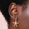 Stainless Steel Starfish Drop Earrings in Gold