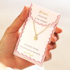 Flower Carded Necklace in Gold