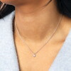 Silver Hammered Heart Necklace