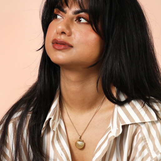 Gold Stainless Steel Shell Locket 